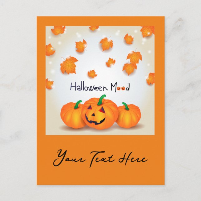 Halloween Mood Feiertagspostkarte (Vorderseite)