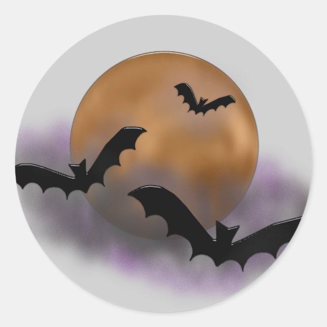 Halloween Moon Aufkleber (Vorderseite)