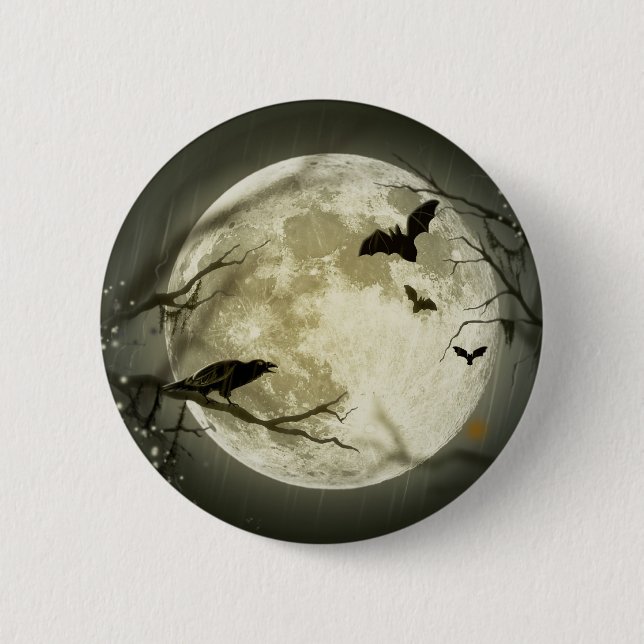 Halloween Moon Button (Vorderseite)