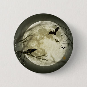 Halloween Moon Button