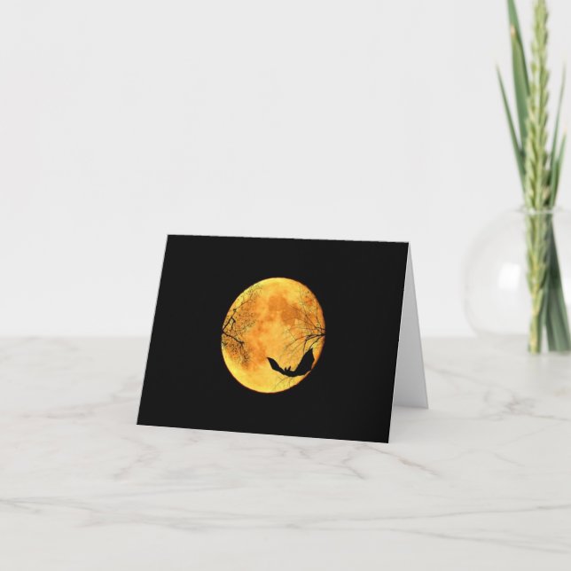 Halloween Moon Karte (Vorderseite)