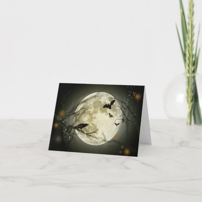 Halloween Moon Karte (Vorderseite)