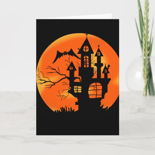 Halloween Moon Karte (Vorderseite)