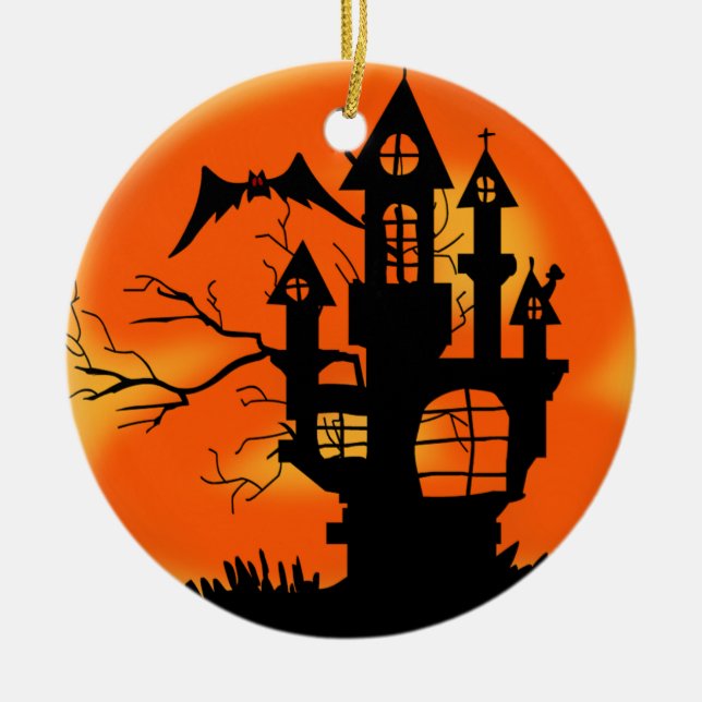 Halloween Moon Keramikornament (Vorne)
