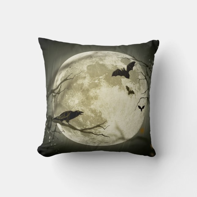 Halloween Moon Kissen (Vorderseite)