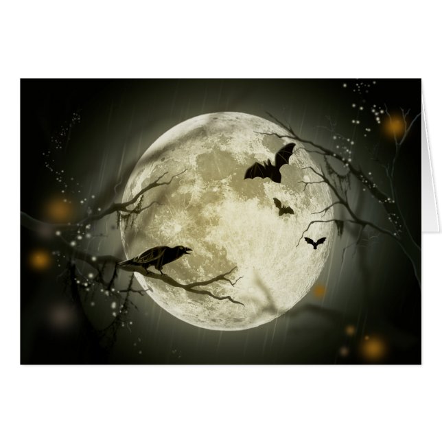Halloween Moon Spooky Crows (Vorderseite (Horizontal))
