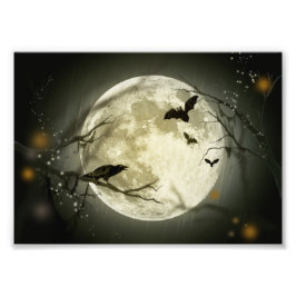 Halloween Moon Spooky Crows Fotodruck
