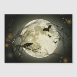 Halloween Moon Spooky Crows Magnetkarte