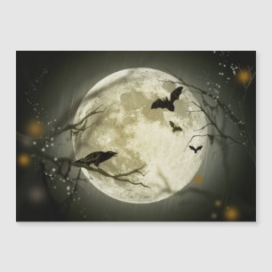 Halloween Moon Spooky Crows Magnetkarte