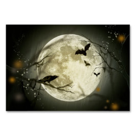 Halloween Moon Spooky Crows Tischnummer