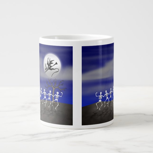 Halloween Moonlit Party Scene Jumbo-Tasse (Vorderseite)