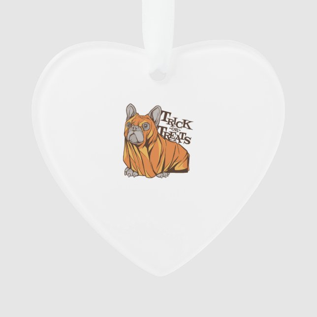 Halloween-Mopps Ornament (Vorderseite)