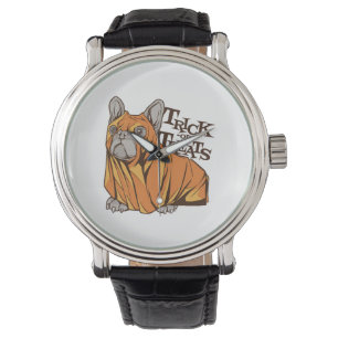 Halloween Mops Armbanduhr