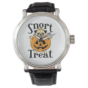 Halloween-Mops Armbanduhr