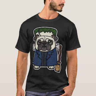 Halloween-Mops-Frankenstein-Kostüm Süßer Gruselige T-Shirt