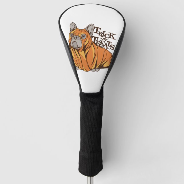 Halloween Mops Golf Headcover (Vorderseite)