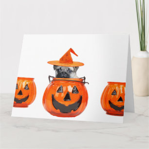 Halloween-Mops Karte