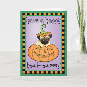 Halloween-Mops Karte
