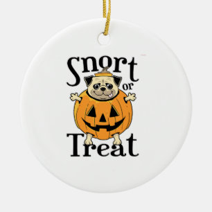 Halloween-Mops Keramik Ornament