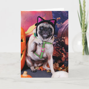 Halloween - Mops - Lily Lou Karte