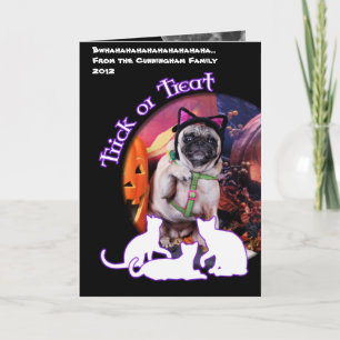 Halloween - Mops - Lily Lou Karte
