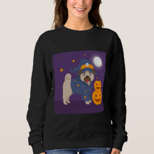 HALLOWEEN MOPS MIT PUMPKIN Wesentlicher T - Shirt