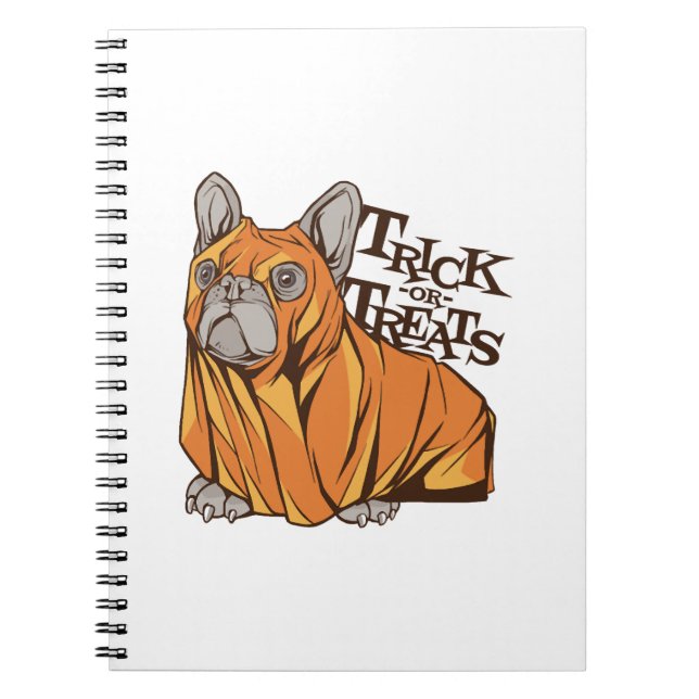 Halloween-Mops Notizblock (Vorderseite)