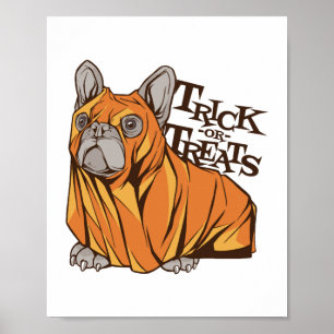 Halloween Mops Poster