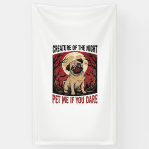 Halloween-Mops-Shirt mit spookigem Friedhof Vintag Banner