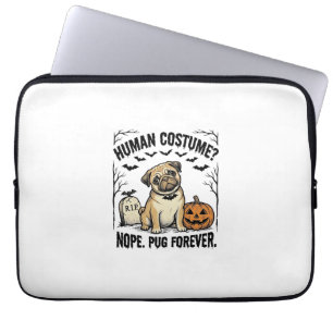 Halloween-Mops-Shirt Vintage Lustiger Hundekostüm Laptopschutzhülle