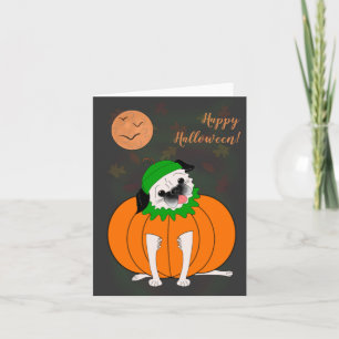 Halloween-Mops: Spooky-Grußkarte Karte