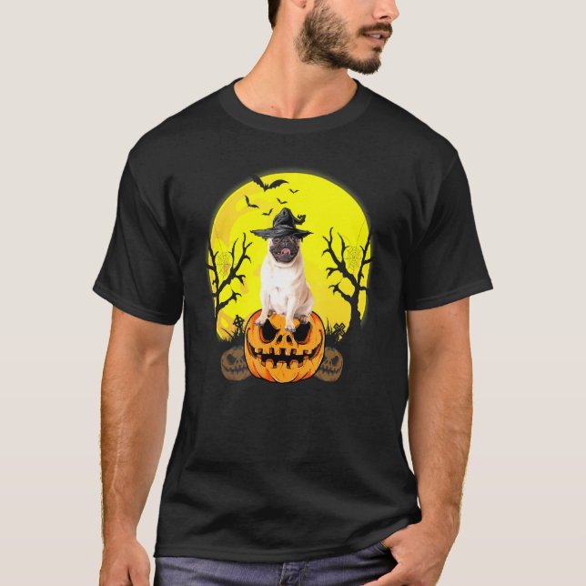 Halloween-Mops T-Shirt (Vorderseite)