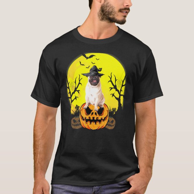 Halloween-Mops T-Shirt (Vorderseite)