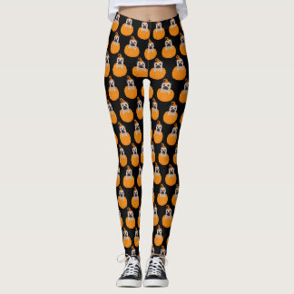 Halloween Mops und Pumpkin Leggings