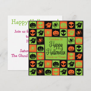 Halloween-Mosaik Einladung