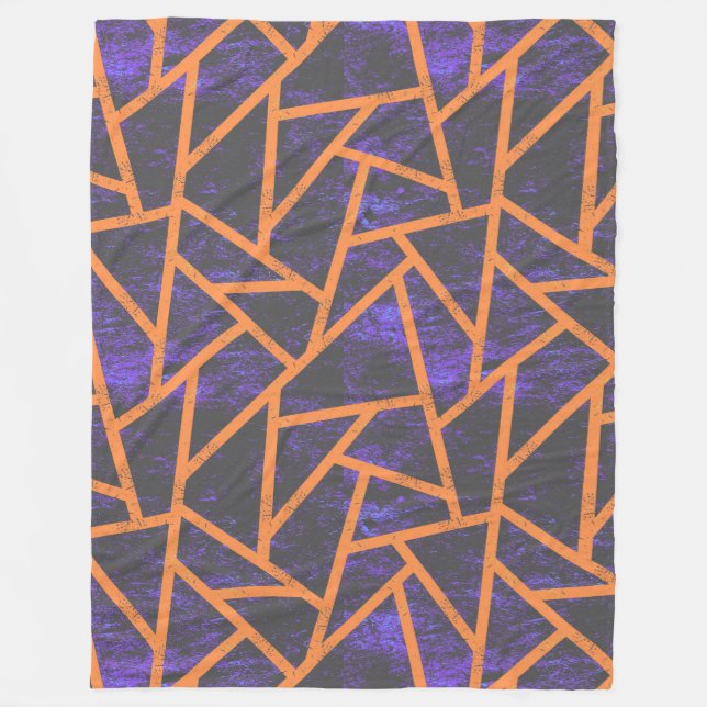 Halloween-Mosaikmuster Fleecedecke (Vorderseite)