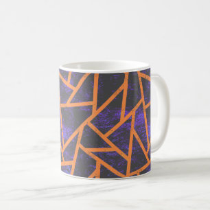 Halloween-Mosaikmuster Kaffeetasse