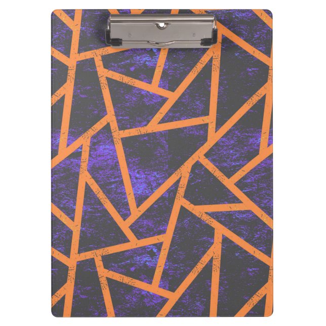 Halloween-Mosaikmuster Klemmbrett (Vorderseite)