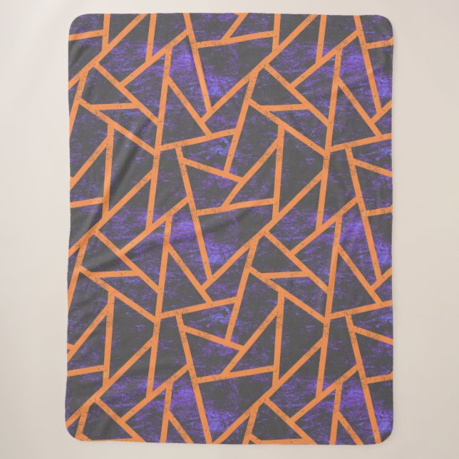 Halloween-Mosaikmuster Sherpadecke (Vorderseite)