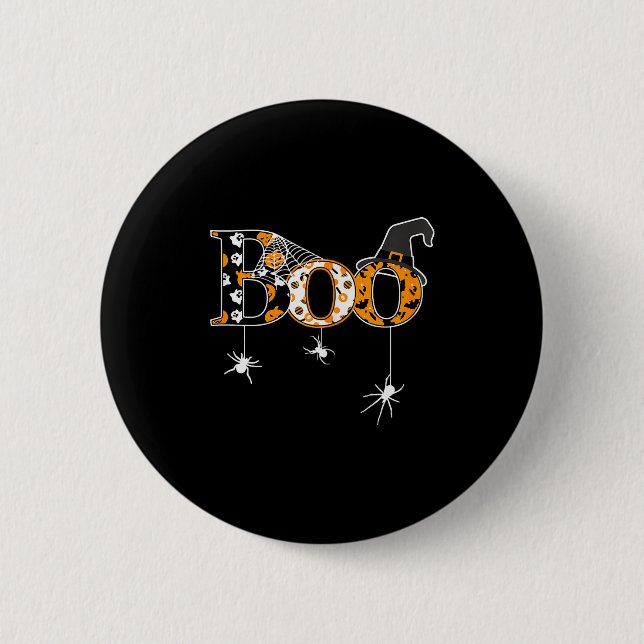 Halloween Motif - Boo  Button (Vorderseite)