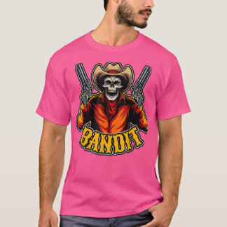 Halloween Motif Toter Cowboy mit Schädel T-Shirt
