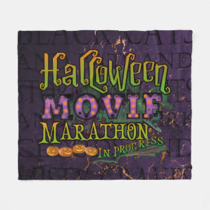 Halloween Movie Marathon in Progress Marquee Fleecedecke