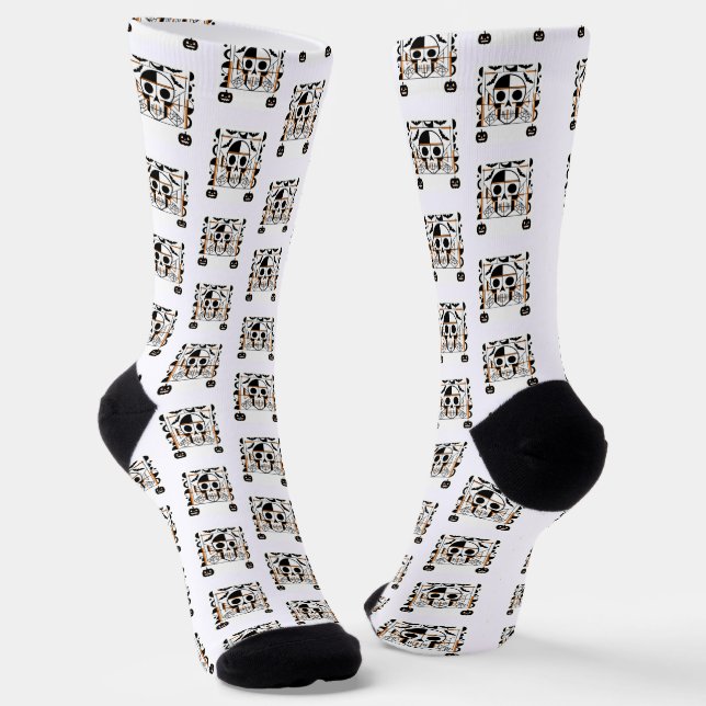Halloween-Möwe, Fledermäuse, Spinnennetze Socken (Gewinkelt)
