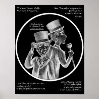 Halloween Mr. Hyde und Dr. Jekyll Gothic Art Print Poster