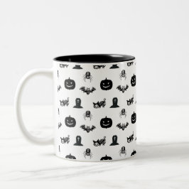 Halloween mugs with a cat theme zweifarbige tasse