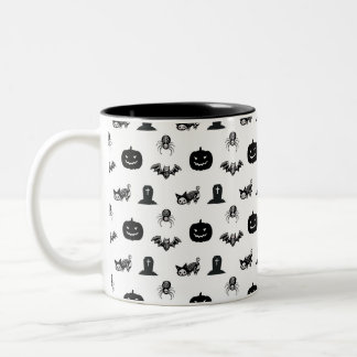 Halloween mugs with a cat theme zweifarbige tasse