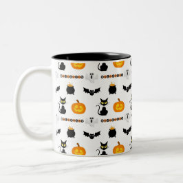 Halloween mugs with a cat theme zweifarbige tasse