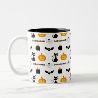 Halloween mugs with a cat theme zweifarbige tasse