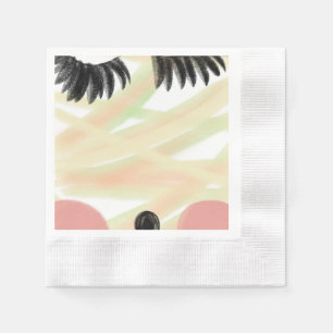 Halloween-Mumie-Doodle-Handzeichnung Serviette