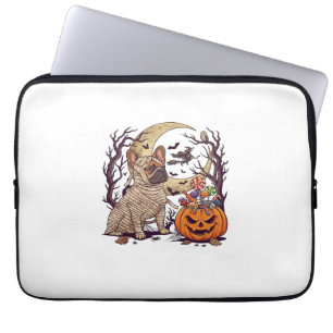 Halloween-Mumie Französische Bulldogge Kürbis Süßi Laptopschutzhülle